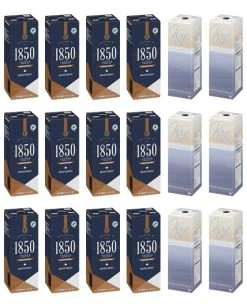 Folgers 1.25 Liter 1850 Horizon Blend (Replaces Dark Roast) (Twelve Boxes) & Cafi-Lait Milk 1.25 Liter (Six Boxes)