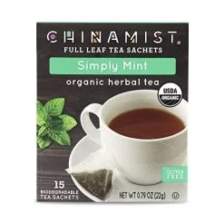 China Mist - Simply Mint Herbal Full Leaf Tea Sachet, 15 Count Box - Biodegradable And Individually Wrapped (6 Pack) -Beverage Shop 418qejcaccl 1