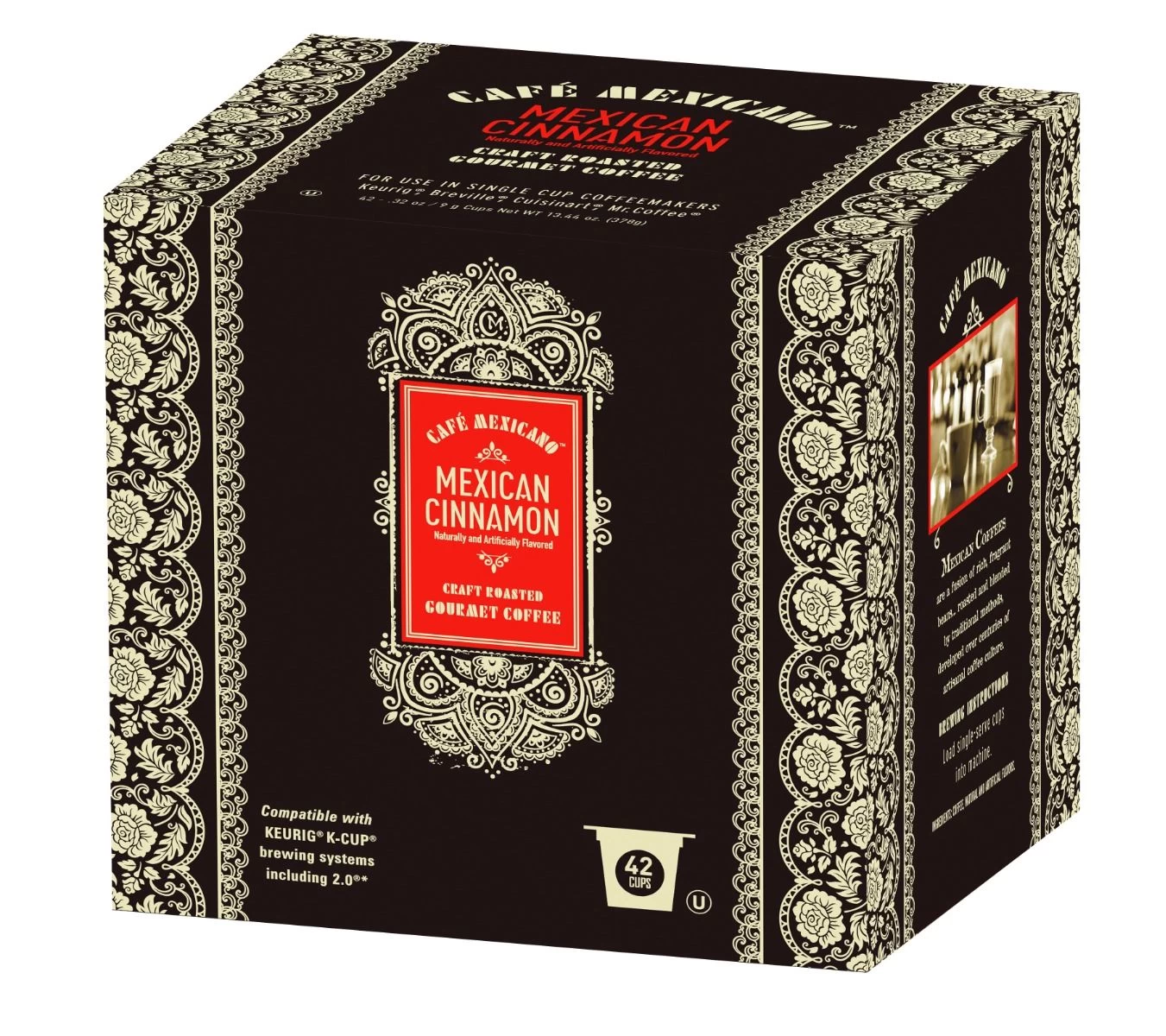 Cafe Mexicano Single Serve Coffee, Mexican Cinnamon, 42 Count Box 3 Cafe Mexicano Single Serve Coffee, Mexican Cinnamon, 42 Count Box
