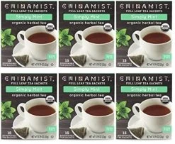China Mist - Simply Mint Herbal Full Leaf Tea Sachet, 15 Count Box - Biodegradable And Individually Wrapped (6 Pack)