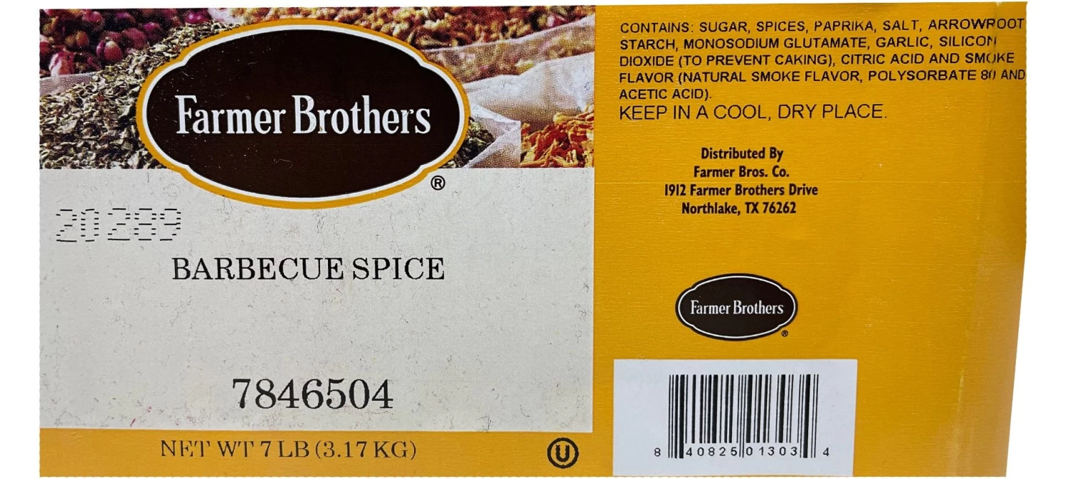 Farmer Brothers Barbecue Spice, 7 Lbs - Original Cain's Blend! 6 Farmer Brothers Barbecue Spice, 7 Lbs - Original Cain's Blend! - Image 4