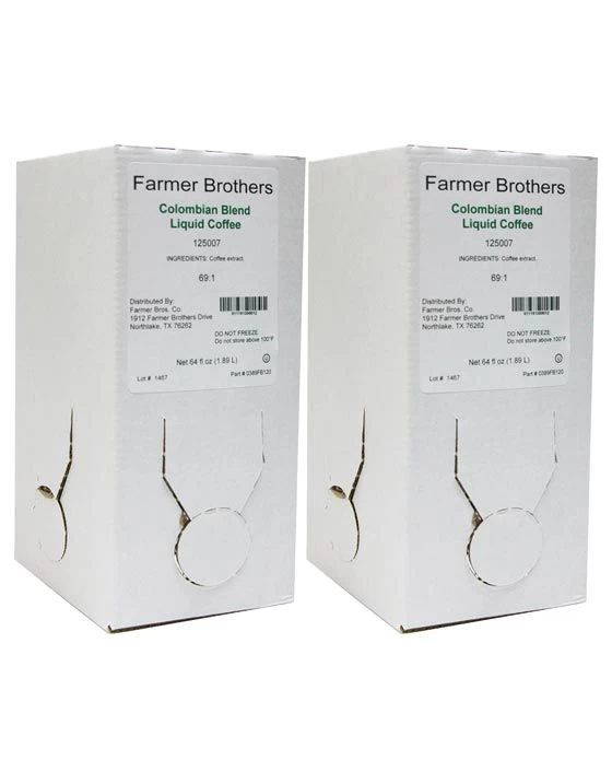 Farmer Brothers Colombian Blend Liquid Coffee, 2 Boxes (64 Oz Ea.) 3 Farmer Brothers Colombian Blend Liquid Coffee, 2 Boxes (64 Oz Ea.)