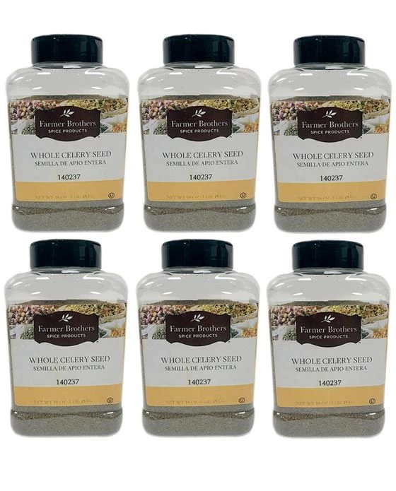Farmer Brothers Whole Celery Seed (6 Bottles/1 Lb Ea.) 3 Farmer Brothers Whole Celery Seed (6 Bottles/1 Lb Ea.)