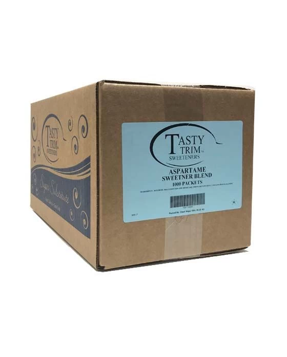 Tasty Trim Aspartame (Blue Sugar Substitute), 1 Box (1,000 Packets) 3 Tasty Trim Aspartame (Blue Sugar Substitute), 1 Box (1,000 Packets)