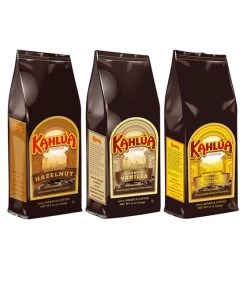 Kahlua Hazelnut, French Vanilla, Original Coffee (3 Bags/12 Oz)