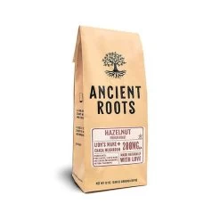 Ancient Roots Hazelnut Medium Roast Flavored Mushroom Ground CoffeeBy Corim Premium Blends (12 Ounces)