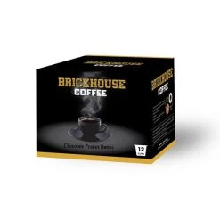 Brickhouse Single Serve Coffee, Chocolate Peanut Butter, 72 Count -Beverage Shop brickhouse chocolate peanut butter single serve cups 12 count