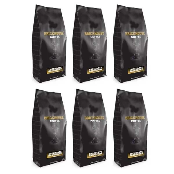 Brickhouse Ground Coffee, Chocolate Raspberry, 6/12 Oz Bags 3 Brickhouse Ground Coffee, Chocolate Raspberry, 6/12 Oz Bags