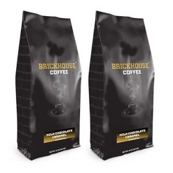 Brickhouse Ground Coffee, Milk Chocolate Caramel, 2/12 Oz Bags