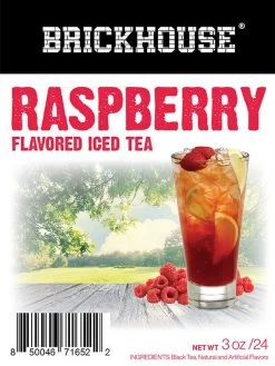 Brickhouse Raspberry Flavored Iced Tea, 24/3 Oz Packets, Loose Leaf With Filters -Beverage Shop brickhouse raspberry flavored iced tea 2