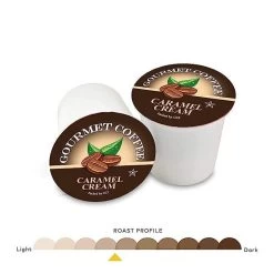 Caffe Noir Gourmet Coffee Caramel Cream, Single Serve Beverage Cups, 6 Box 12 Count Each -Beverage Shop caffenoircaramelcream 1