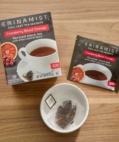 China Mist - Cranberry Blood Orange Organic Black Full Leaf Tea Sachet, 15 Count -Beverage Shop china mist cranberry blood orange organic black full leaf tea sachet 15 count 1