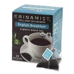China Mist - English Breakfast Organic Black Full Leaf Tea Sachet, 2 Boxes 15 Count Each - Biodegradable And Individually Wrapped -Beverage Shop china mist english breakfast organic black full leaf tea sachet 15 cnt 1box 1