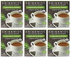 China Mist - Legendary Green Organic Black Full Leaf Tea Sachet, 6 Boxes 15 Count