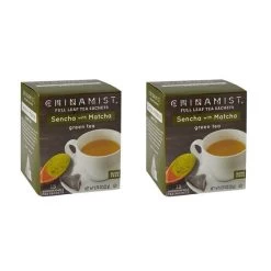 China Mist Sencha With Matcha Green Tea Sachets, 2 Boxes 15 Count Each - Biodegradable And Individually Wrapped