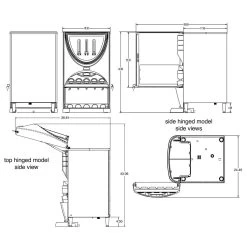 BUNN® Bunn 37000.0022 IMIX-5 BLK HW Powdered Cappuccino Dispenser With Top Hinged Door And Hot Water Faucet - 5 Hoppers 7 BUNN® Bunn 37000.0022 IMIX-5 BLK HW Powdered Cappuccino Dispenser With Top Hinged Door And Hot Water Faucet - 5 Hoppers -Beverage Shop d51 3 1