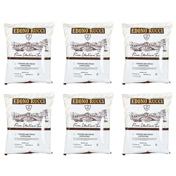 Edono Rucci Cookies And Cream Powdered Cappuccino Mix, 6/2 Lb Bags