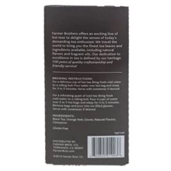 Farmer Brothers Premium: Orange Spice Hot Tea, 2/25 Ct Tea Boxes -Beverage Shop fboraangespiceteap1 1