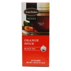 Farmer Brothers Premium: Orange Spice Hot Tea, 2/25 Ct Tea Boxes -Beverage Shop fboraangespiceteap3