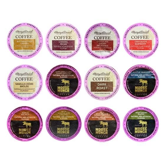 Harry & David And Moose Munch Single Serve Coffee Sampler, 12 Flavors (3 Cups Each) 3 Harry & David And Moose Munch Single Serve Coffee Sampler, 12 Flavors (3 Cups Each)