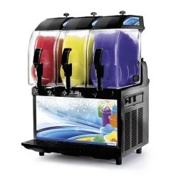 Crathco I-PRO 3M W/ LIGHT (1206-005) Black 24" Countertop Triple 2.9 Gallon Granita / Slushy / Frozen Beverage Dispenser With Lighted Front Panel And Mechanical Controls, 115V