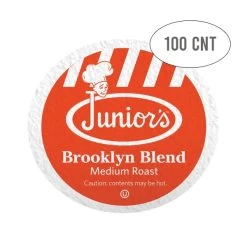 Junior's Most Fabulous Brooklyn Blend, Medium Roast Single Single Serve 100 Ct