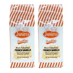 Junior's Most Fabulous French Vanilla, Medium Roast Ground Coffee, 2/12 Oz Bags
