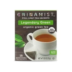 China Mist - Legendary Green Organic Black Full Leaf Tea Sachet, 15 Count Box -Beverage Shop legendarygreen teasachet packet 1 2