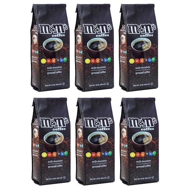 M&M's Milk Chocolate, Naturally And Artificially Flavored Ground Coffee, (6 Bags/10 Oz) 4 M&M's Milk Chocolate, Naturally And Artificially Flavored Ground Coffee, (6 Bags/10 Oz) - Image 2