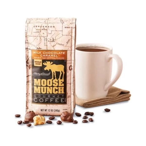Harry & David Milk Chocolate Caramel Moose Munch Coffee - 2 Items Included Two 12 Oz Bags 4 Harry & David Milk Chocolate Caramel Moose Munch Coffee - 2 Items Included Two 12 Oz Bags - Image 2