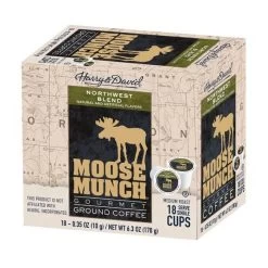 Moose Munch Northwest Blend Coffee Single Serve Cups By Harry & David 2/18 Count -Beverage Shop moose munch northwest blend coffee single serve cups by harry david 1 box