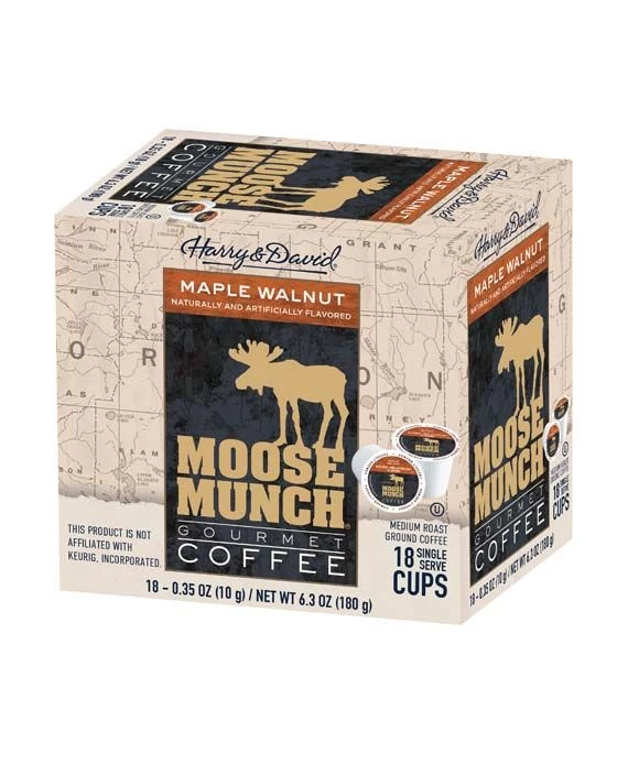 Moose Munch Single Serve Coffee By Harry & David, Maple Walnut, 2/18 Count 4 Moose Munch Single Serve Coffee By Harry & David, Maple Walnut, 2/18 Count - Image 2