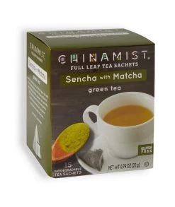China Mist Sencha With Matcha Organic Green Full Leaf Tea Sachet, 6 Boxes 15 Count Each 7 China Mist Sencha With Matcha Organic Green Full Leaf Tea Sachet, 6 Boxes 15 Count Each -Beverage Shop sencha matcha sachets 616x730 1 1 1
