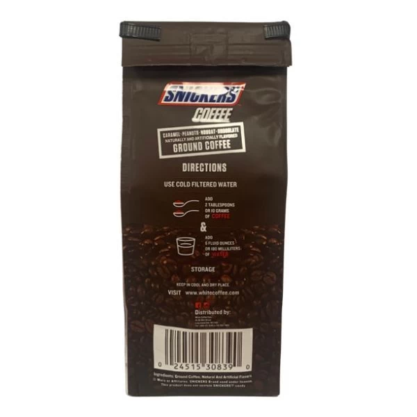 Snickers Caramel, Peanuts, Nougat And Chocolate, Naturally And Artificially Flavored Ground Coffee, 6/10 Oz Bags 6 Snickers Caramel, Peanuts, Nougat And Chocolate, Naturally And Artificially Flavored Ground Coffee, 6/10 Oz Bags - Image 4