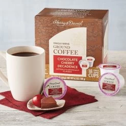 Harry & David Coffee Combo, Breakfast Blend, Chocolate Cherry Decadence 2/18 Ct Box -Beverage Shop xxxxx 2